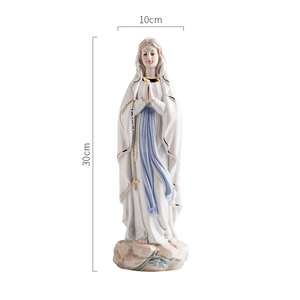 Statua della Vergine Maria con gli Angeli, Artigianato Religioso Cattolico, Scultura Figurativa - Product Image 4