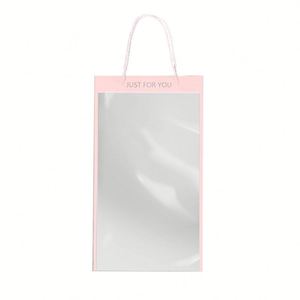 Sac à fleurs transparent en plastique élégant, 10 pièces/paquet, portable, pour fleuriste - Product Image 2