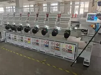 Máquina de Bordar Industrial Computarizada MYSEW MFGS 1508 Automática de 8 Cabezas y 15 Agujas para Producción en Masa de Ropa y Jeans