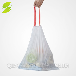 Sac poubelle blanc jetable à cordon en rouleau de haute qualité, prix usine HC, pour les déchets ménagers - Product Image 6