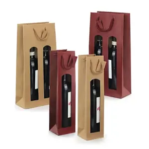 Kraft paper <b>bottle</b> <b>bag</b> custom merchandising - Product Image 1