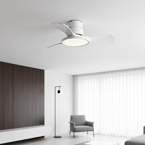 พัดลมเพดานพร้อมไฟสำหรับโครงการที่อยู่อาศัย ใบพัด 3 ใบ สีขาว ดีไซ<span class=keywords><strong>น</strong></span>์บางเฉียบ ติดตั้งง่าย รับประกั<span class=keywords><strong>น</strong></span> 2 ปี - Product Image 2