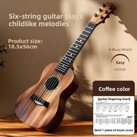 Hot-Selling Children's Beginner Guitar Music Instrument Toy Cross-Border Ukulele Strap Sheet Music Pick Made Durable Plastic