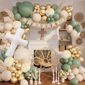 Kit de Guirnalda de <span class=keywords><strong>Globos</strong></span> Cruzados en Dorado Blanco y Verde Arena, 152 Piezas, para Decoración de Fiestas Temáticas de Pascua, Cumpleaños, Bodas y Bautizos - Product Image 4