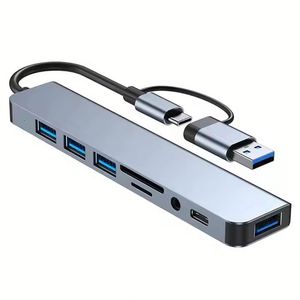 8 in 1 <b>Usb</b> <b>Hubs</b> Multiport Dock Support TF/PD Reading <b>USB</b> 3.5mm Audio Type C Multi-Port Supports TYPE-C Channel Computer <b>Usb</b> <b>Hub</b> - Product Image 1