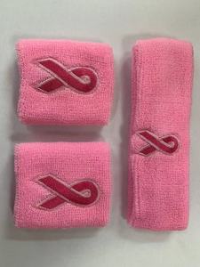 Zwart Lint Polsbandje Borstkanker Bewustzijn Sport Polsbandjes Voor Zweten Atletische Gymnastiek Polsbandjes Voor Vrouwen Mannen - Product Image 6