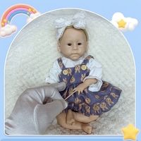 Poupée Reborn en silicone pleine grandeur de 11 pouces, non peinte, yeux ouverts, réaliste, avec accessoires inclus