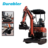 Importation de matériel de pénétration pour excavatrices miniatures de 1,3 tonne, destiné à la découpe d'arbres de jardin et au forage de tunnels, de fabrication chinoise.
