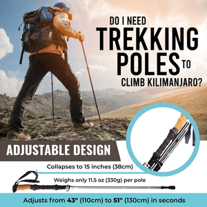 7075調節可能な折りたたみ式北欧ステッキ折りたたみ式バックパッキングトレッキングハイキングスティックポール超軽量カスタムアルミニウム - Product Image 6