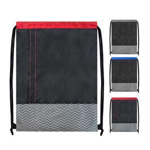 Custom Outdoor Waterproof Drawstring Sports <b>Backpack</b> Simple Polyester Hiking Travel Drawstring Bag Letter Factory Logo Printing - Product Image 1