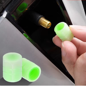 Cache-valve de pneu de voiture lumineux fluorescent ABS qui brille la nuit pour voiture, vélo, moto - Product Image 3
