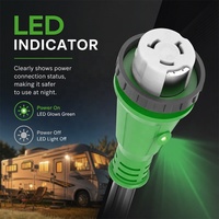 Adaptateur de courant électrique pour camping-car avec protection contre les surcharges, 50 ampères, 110 volts, cordon adaptateur NEMA 5-15P vers NEMA SS2-50R avec disjoncteur