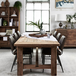 Panca da pranzo in legno impermeabile con finitura anticata, mobili da <span class=keywords><strong>giardino</strong></span> per esterni in legno massello resistente - Product Image 2