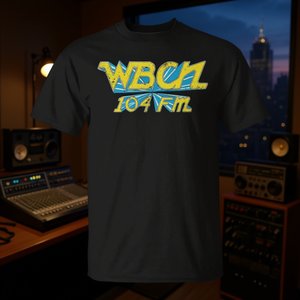 Wbcn T-Shirt 104 Fm Radio Logo Design Noir Coton Unisexe Taille adulte - Product Image 3