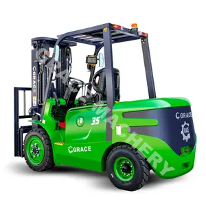 Lityum iyon batarya Forklift üreticisi 2.5t 3ton 3.5 ton 3m elektrik motoru Forklift fabrika depo için