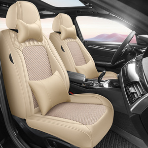 25 nuovi coprisedili per auto con raffreddamento estivo in tessuto traspirante e confortevole con coprisedili per auto in seta di ghiaccio blu Set completo - Product Image 3