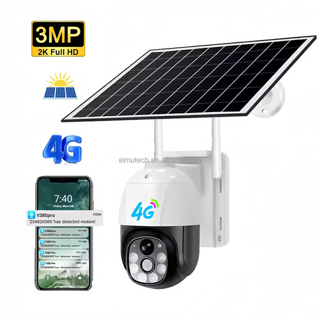 V380 Pro 4g Ai Solar Energy Security Cctv Camera 4g Sim Card Outdoor PTZ Solar Powered 4g WiFi Surveillance Cctv Cameras