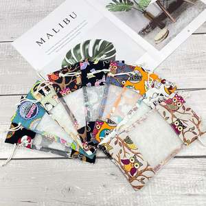 Sac en toile et en organza à cordon de serrage avec imprimé de dessin animé écologique 10*18cm - Product Image 6