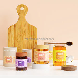 <span class=keywords><strong>Pot</strong></span> à <span class=keywords><strong>miel</strong></span> vide en verre <span class=keywords><strong>de</strong></span> qualité supérieure, étiquette personnalisée, nouveau Design, bouteilles à <span class=keywords><strong>miel</strong></span> avec dessus en bois - Product Image 4