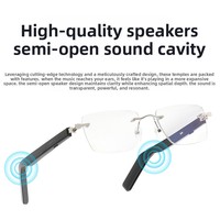 Gafas Inteligentes 2026 con Pantalla Táctil Deslizante, Diseño Delgado Negro con Espejo, Traducción en Tiempo Real, Asistente IA para Llamadas, MOQ Bajo, Personalizables