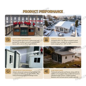 Maison préfabriquée portable rapide <span class=keywords><strong>à</strong></span> construire de 20, 30 ou 40 pieds, mini-maison pliable de 2, 3 ou 4 chambres, conteneur extensible, villa de luxe préfabriquée - Product Image 5