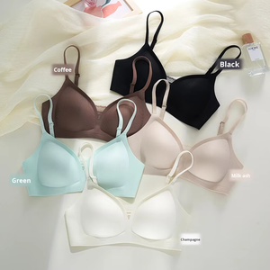 MB-SBD2531 Intimo Estivo da Donna <span class=keywords><strong>in</strong></span> Nylon Senza Cuciture, Lingerie Traspirante con Spalline Regolabili e Reggiseno Ultra Sottile <span class=keywords><strong>in</strong></span> <span class=keywords><strong>Pizzo</strong></span> - Product Image 2