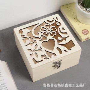 Cajas de Madera Creativas con Tapa Abatible, Cajas de Madera para Flores Preservadas, Cajas de Regalo, Cajas para Guardar Joyas - Cajas de Madera de Pino - Product Image 2