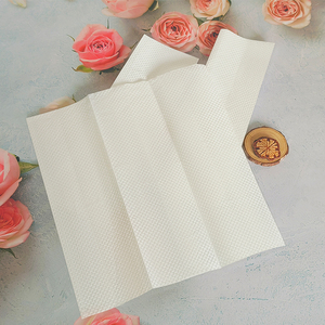 Usine de papier de Chine Pâte de bois vierge 1 pli <span class=keywords><strong>N</strong></span> pli essuie-mains avec design en relief Produits en papier de style sac blanc - Product Image 3