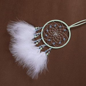 <span class=keywords><strong>Atrapasueños</strong></span> circular de <span class=keywords><strong>plumas</strong></span> <span class=keywords><strong>para</strong></span> decoración de coche, <span class=keywords><strong>atrapasueños</strong></span> colgante de pared, irthday - Product Image 3