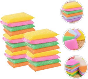 Esponja de Cocina de Alta Calidad, Absorbente, 3 Piezas por Paquete, Esponja de Limpieza de Cocina de Plástico Transparente con Alambre - Product Image 3