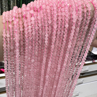 Perles de cristal en quartz rose naturel facetté de 2 mm, 3 mm, 4 mm en vrac pour la fabrication de bijoux - Vente en gros