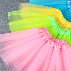 Falda de Tul para Niñas, Diseño de Parches en Color Sólido, Tutú Infantil para Actuaciones y Disfraces - Product Image 2