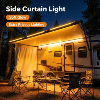 Barre lumineuse LED de camping en aluminium bicolore étanche IP67 12V 300mm/600mm/900mm/1000mm Blanc+Amber Certifiée CE Dimmable