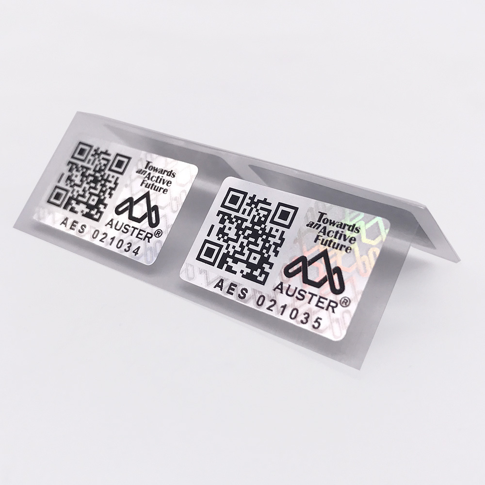 Etiquetas adhesivas con holograma de código QR, número de serie, gran oferta, entrega más rápida