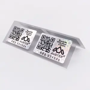 Venta caliente Número de serie código QR holograma Etiquetas adhesivas con entrega más rápida