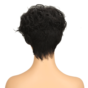 วิกผมคน Pixie Cut European <span class=keywords><strong>Upart</strong></span>,วิกผมสั้นลอนออนไลน์ไม่มีกาววาดคู่วิกผมมนุษย์จากจีน - Product Image 4