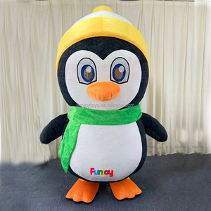 Khổng lồ chim cánh cụt <span class=keywords><strong>Inflatable</strong></span> trang phục với dễ thương khăn giáng sinh thổi lên Linh Vật Trang phục cho người lớn 2M/2.6m - Product Image 5