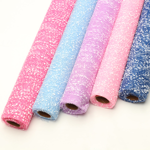 Wholesale Waterproof Coated PE Virgin Floral Mesh Wrap 4 Yards Snowflake Pattern Bouquet Packaging Roll - Product Image 3