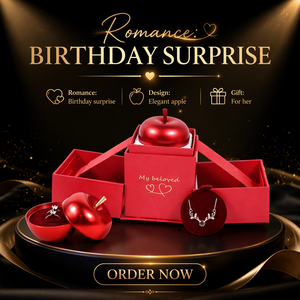 Boîte à bijoux surprise en velours rouge pomme de Noël, vente en gros OEM, pour bagues, colliers et boucles d'oreilles, étui cadeau - Product Image 1