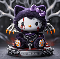 Poupées de chat Kitty esthétiques foncées OEM/ODM Fusion de jouets en peluche doux en plastique de mélange cadeaux