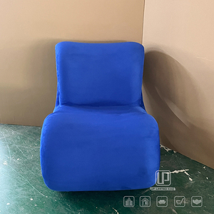 Sillón Curvo de Terciopelo Azul Real de Primera Calidad, Sillón Clásico Moderno para Sala de Estar, Sillas de Terciopelo - Product Image 3