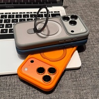 Funda Magnética Transparente Mate para Carga Inalámbrica Compatible con iPhone 17 Pro, Funda con Anillo Magnético para iPhone 17 Pro Max