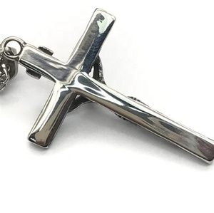 Yiwu Aceon acier inoxydable croyance religieuse INRI mot Texture jésus sur croix unisexe Antique saint prier église pendentif - Product Image 4