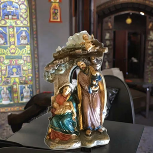 Resina sacra famiglia presepi collezione religiosa Saint Mary gioseph Baby Jesus figurine per regali aziendali tema di natale - Product Image 4