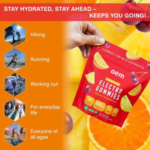 Suplemento de culturismo de hidratación rápida WELLBODY con logotipo personalizado vegano Electro Gummy con sabor <span class=keywords><strong>natural</strong></span> OEM para adultos - Product Image 5