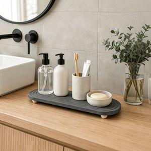 Diatomaceous Earth Drain Tray Rectangle Moisture <b>Proof</b> Storage Mat For Bathroom Sink Personal Care Products - Product Image 1