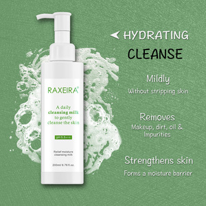 Crème hydratante personnalisée avec logo pour hommes et femmes, <span class=keywords><strong>nettoyant</strong></span> <span class=keywords><strong>visage</strong></span> <span class=keywords><strong>bio</strong></span> végétalien, <span class=keywords><strong>lait</strong></span> <span class=keywords><strong>nettoyant</strong></span> hydratant en profondeur - Product Image 2