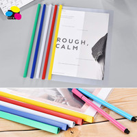 Dossiers de présentation en plastique PP recyclable de couleurs assorties, transparents, en forme de L
