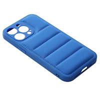 Étui de téléphone portable en coton rempli de cuir PU étui de téléphone adapté pour iPhone15pro max doudoune étui de téléphone antichute
