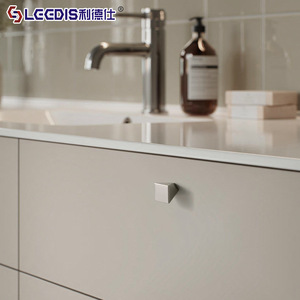 Lgedis Geometric Cabinet Handle Zinc Alloy Chrome Bronze Titanium Silver Copper Brushed Matte Nickel Drawer Furniture Handle - Product Image 2
